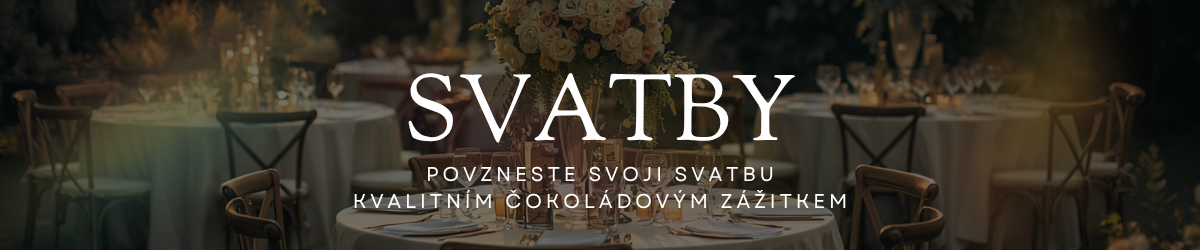 Dopřejte si na svou svatbu luxusní čokoládový zážitek. Vyberte si z nabídky pralinek a čokolád.